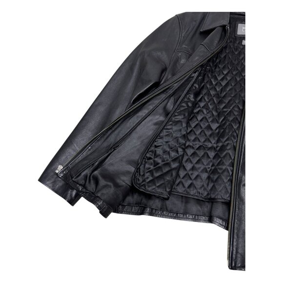 WILSONS LEATHER Lined Genuine Leather Bomber Winter Jacket Coat Womens Large - Picture 7 of 7